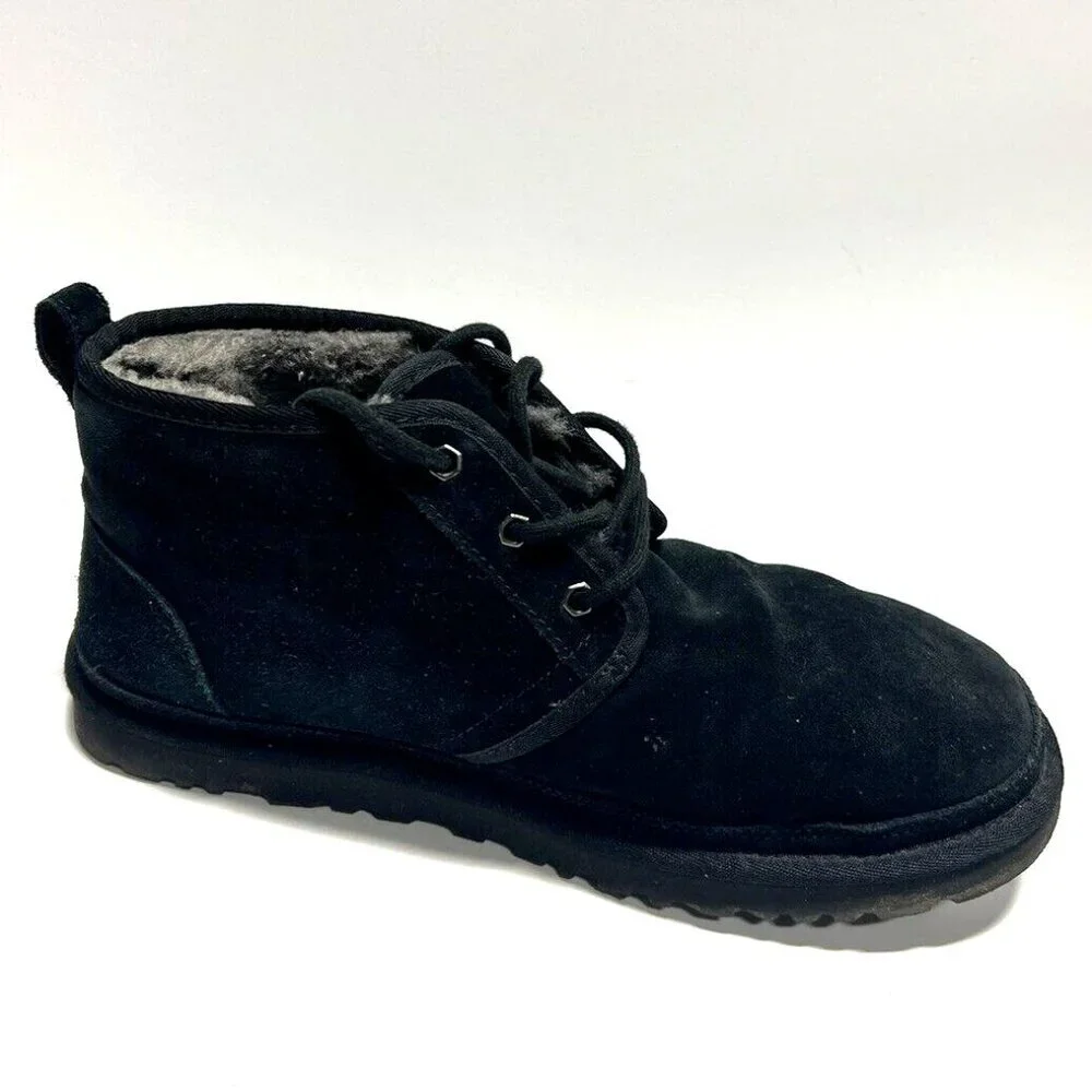 UGG Men's Neumel Boot Black Suede, Size 11 M